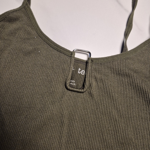 Paper Tee Khaki Ribbed Camisole - Picture 2 of 3